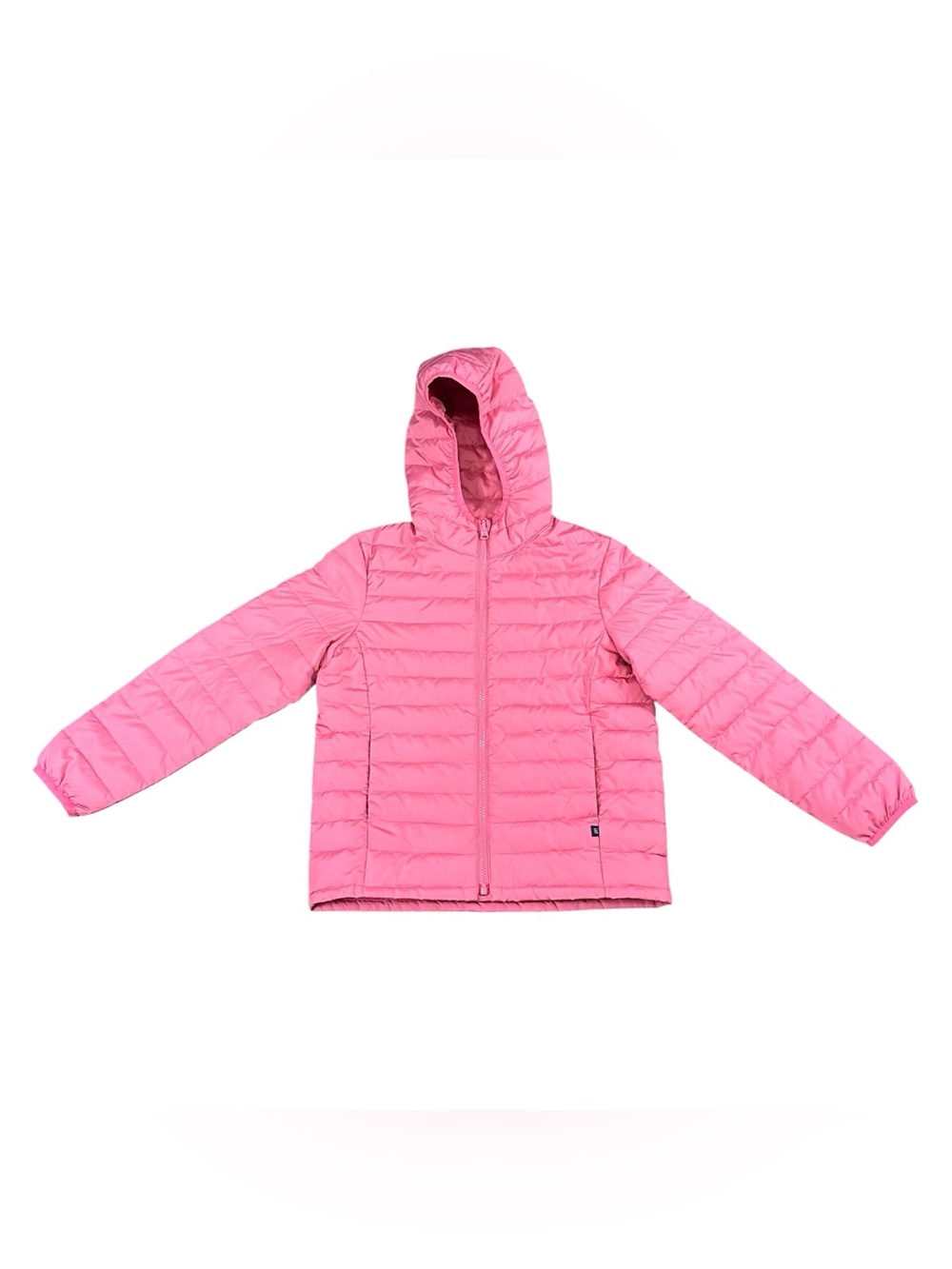 Gap Kids Girls Medium Pink ColdControl Hooded Puffer Jacket Water Resistant